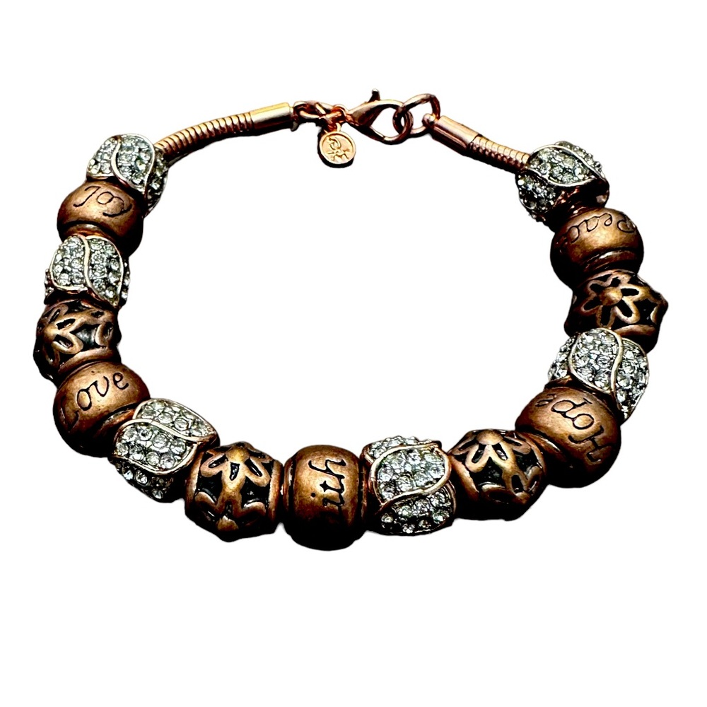 Danbury Mint Brand “Nature's Flourish” Copper Charm Bracelet